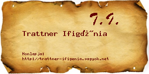 Trattner Ifigénia névjegykártya